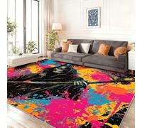 Alfombra Salon 120 x 180 cm Antideslizante Alfombras Lavables en Lavadora Habitacion Dormitorio Grafiti de Calaveras Moderno y Genial Comedor Modernas Tapete Quarto Pelo Corto Color