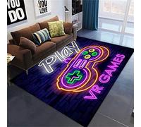 Alfombra Salón Alfombra de Habitación 3D Multicolor Hip Hop Graffiti Gamepad Gamer Hombres Adolescente Niño Alfombras infantil Videojuego Area Rug Running Gymnastics Mat (Color4,160 x 200 cm)