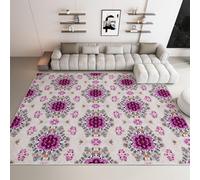 Alfombra Salon Beige 100 x 150 cm - Formas Tradicionales Étnicas Y Geométricas, Alfombras Lavable en Lavadora Pelo Corto Antideslizante Tapete Decorativas para Habitacion Comedor Dormitorio Cocina