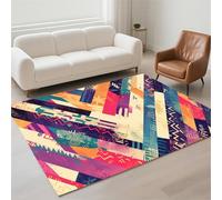 Alfombra Salon Lavable Antideslizante Alfombras Salon Decor Hogar, Tapete Sala, Rugs for Living Room Pila de Bucles Carpet Protector Suelo para Habitacion Dormitorio 90x150cm Watercolor 13-1035