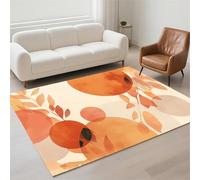 Alfombra Salon Lavable Antideslizante Alfombras Salon Decor Hogar, Tapete Sala, Rugs for Living Room Pila de Bucles Moderno Carpet Protector Suelo para Habitacion Dormitorio 90x150cm Round 13-1123