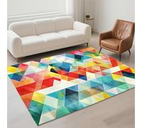 Alfombra Salon Lavable Antideslizante Alfombras Salon Decor Hogar, Tapete Sala, Rugs for Living Room Pila de Bucles Moderno Carpet Protector Suelo para Habitacion Dormitorio 50x80cm Watercolor 13-927