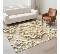 Alfombra Salon Lavable Antideslizante Alfombras Salon Decor Hogar, Tapete Sala, Rugs for Living Room Pila de Bucles Moderno Carpet Protector Suelo para Habitacion Dormitorio 80x150cm Classic 13-577