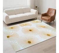 Alfombra Salon Lavable Antideslizante Alfombras Salon Decor Hogar, Tapete Sala, Rugs for Living Room Pila de Bucles Moderno Carpet Protector Suelo para Habitacion Dormitorio 70x140cm Round 13-1059