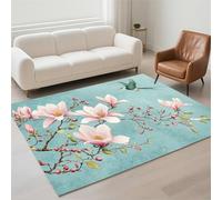 Alfombra Salon Lavable Antideslizante Alfombras Salon Decoración Hogar, Tapete Sala, Rugs for Living Room Pila de Bucles, Moderno Carpet Protector Suelo para Habitacion Dormitorio 80x120cm Pink 13-947
