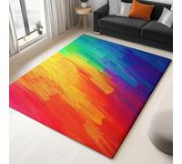 Alfombra Salón Pelo Corto Grafiti De Arcoíris 120x180cm Alfombras de área Antideslizante Suave, Alfombra Impresión Lavable para Salon, Dormitorio, Sala Juegos Niños