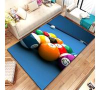 Alfombra Salón Pelo Corto Juego De Billar 3D Impresión Alfombra Habitación Dormitorio Lavables Comedor Moderna Vivero, 40 X 60 Cm - Limpieza Fácil - Poliéster con Respaldo De Goma -5748156657000