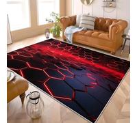 Alfombra Salon Pequeño 60x90 cm Ciencia FiccióN GeometríA Moderna Panal Antideslizante Alfombras Lavables en Lavadora Alfombra de Habitacion Colores NeóN Modernas Decoración Tapete Pelo Corto