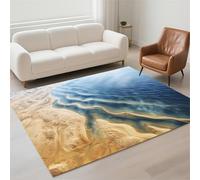 Alfombra Salon Pequeño 70x140cm Antideslizante Alfombras Salon Lavables, Tapetes para Sala Habitacion Dormitorio Comedor, Rug Suave Decorar Carpet Pila de Bucles Moderno, Tapete Quarto Paisajes 13-8