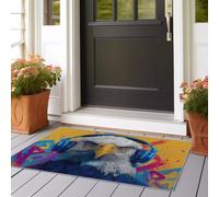 Alfombra Salon Sin Peluche Auriculares con diseño de águila en estilo pop art Cocina Lavable Antideslizante,Alfombra Pasillo de Pasillo Larga,Dormitorio 60x240 cm Largo Fina Alfombras Amarillo mostaza