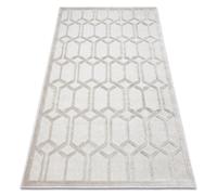 Alfombra SANTO sisal 58385 Ruta geométrica beige 140x190 cm