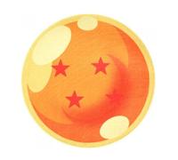 SD TOYS - Alfombra Interior 60x60CM Bola 4 Estrellas Dragon Ball