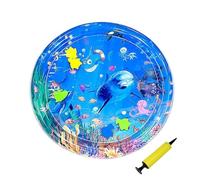 Alfombra sensorial acuática para gatos | Cojín sensorial de agua con bomba inflable, alfombra de juego aislante antideslizante para gatitos diversión diaria casa exterior viaje