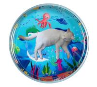 Alfombra sensorial de juego de agua para gatos,Estera sensorial de agua para gatos,Alfombra de agua sensorial para mascotas - Juguetes para gatos aburridos de interior, estera sensorial de agua con pe