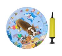 Alfombra sensorial para agua y gato, alfombra de agua rellena reforzada para gatos - Con bomba hinchable de PVC reforzado antigoteo y refrescante - para casa, mascotas, perros, juego interior y