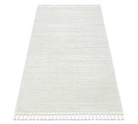 Alfombra SEVILLA AC53B rayas blanco Franjas Bereber Marroquí Shaggy 200x290 cm