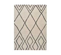 Alfombra shaggy étnico blanco atlas, 160x230 cm - atticgo