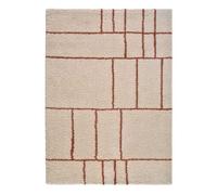 Alfombra shaggy geométrica caldera helia, 80x150 cm - atticgo