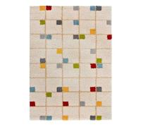 Alfombra shaggy geométrica multicolor bremen, 160x230 cm - atticgo