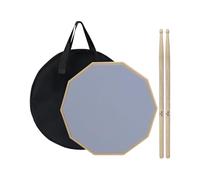 Alfombra silenciosa para batería | Protector de piel de tambor 30 cm - Set de refuerzo con bolsa y alfombra de baagaritas para práctica | para dormitorio, curso, estudio, práctica de viaje, rutina