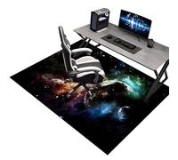 Alfombra Silla Gaming 90 x 140 cm, Alfombrilla para Silla de Oficina, Protector Suelo Silla Ruedas, Alfombra para protección de Suelos Duros, Antideslizante Tapete de Protección de Madera/baldosas