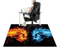 Alfombra Silla Oficina Gaming 120 x 140 cm Alfombrilla de Protección para Suelos Duros, Alfombrilla para Silla de Escritorio, Gaming Protector de Suelo, Alfombrilla Protectora de Piso Duro, Chair Mat