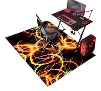 Alfombra Silla Ruedas Gaming Oficina, Alfombra Silla Escritorio Protectora Suelo Ruedas 120 x 140 cm Alfombrilla para Silla Gaming Antideslizante Protector Suelo para Gaming Oficina Ordenador