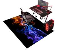 Alfombra Silla Ruedas Gaming Oficina, Alfombrilla para Silla de Oficina, Alfombrilla para protección de Suelo de Oficina y hogar, Antideslizante Protector Suelo Silla de Escritorio 70 x 100 cm