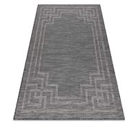 Alfombra sisal PATIO 3071 Griego marco Tejido plano - negro 175x270 cm