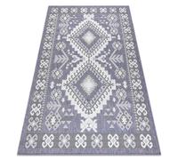 Alfombra sisal SION azteca 3007 Tejido plano azul / rosado / ecru 160x220 cm