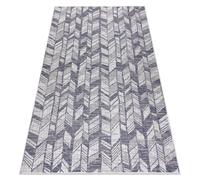 Alfombra sisal SION Diseño Espiga 22180 Tejido plano ecru / azul / rosado 160x220 cm