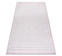 Alfombra sisal SION laberinto 22376 Tejido plano rosado / ecru 200x290 cm