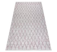 Alfombra sisal SION Trellis 22129 Tejido plano ecru / rosado 160x220 cm