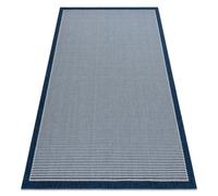 Alfombra SPRING 20411994 Sisal líneas marco bucle - azul 160x230 cm