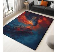 Alfombra Suave - Alfombras Salon habitación Infantil Lavables, Comedor, Cocina, Habitación - Fantasía Magia Los Lobos Gemelos Hielo Y Fuego, Fácil de Cuidar - Alfombra Rectangular 80 x 150 cm,