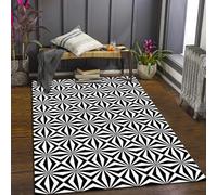 Alfombra Suave Impresa En 3D con Rayas Geométricas De Tablero De Ajedrez. para Sala De Estar, Comedor, Dormitorio, Alfombra Antideslizante para Decoración del Hogar 100 X 150 Cm /1762580397688