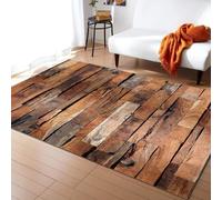 Alfombra Suave Para Habitación Infantil Con Impresión 3D. Grano De Madera Retro 160 X 230 Cm - Alfombra Antideslizante De Pelo Corto - Lavable - Antimanchas, No Se Desprende: Respetuosa /7106859407406