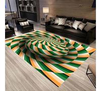 Alfombra Suave Para Habitación Infantil Con Impresión 3D. Rayas De Textura Geométrica Abstracta 160 X 230 Cm - Alfombra Antideslizante De Pelo Corto - Lavable - Antimanchas, No Se Despr /1945588139376