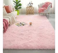 Alfombra Suave Rosa para Dormitorio de niñas, Alfombra esponjosa de 5 x 8 pies para habitación de los niños, decoración de habitación Kawaii, Alfombra Peluda para Sala de Juegos, Bonita Alfombra para