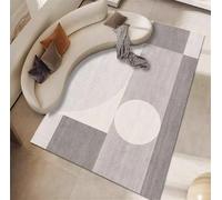 Alfombra suave y minimalista gris de 80 x 120 cm, lavable, alfombra de pasillo para dormitorio, habitación de los niños, diseño moderno para guardería y oficina, elegante decoración del hogar