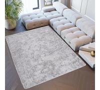 Alfombra suave y moderna de pelo alto de 120 x 200 cm, alfombra gris afelpada para sala de estar y dormitorio, acogedora alfombra de pelo largo, elegante alfombra de pasillo de dormitorio de color