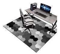 Alfombra Suelo Gaming Oficina Escritorio Gamer Alfombra Silla Oficina Gaming 130 x 150 cm Alfombrilla Protector Suelo Silla Ruedas Protector de Suelo para Silla de Oficina Alfombras de Sillas Lavable