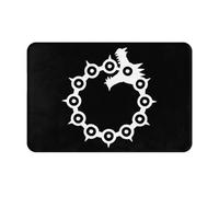 Alfombra Tatuaje De La Ira De Los Siete Pecados Capitales del Anime Absorbentes Felpudo Entrada Suaves Felpudo Entrada Casa para Cocina Casa Jardín 60X40Cm