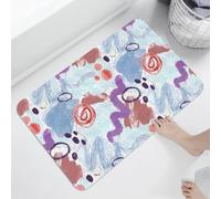 Alfombra tejida de lufa - Alfombra de pelo corto de arte abstracto contemporáneo para espacios interiores de 40 x 90 cm