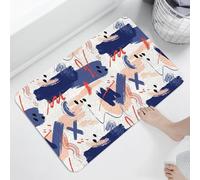 Alfombra tejida de lufa - Alfombra de pelo corto de arte abstracto contemporáneo para espacios interiores de 60 x 90 cm