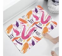 Alfombra tejida de lufa - Alfombra de pelo corto de arte abstracto contemporáneo para espacios interiores de 40 x 90 cm