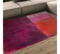 Alfombra Textura Pintura óleo Rojo Morado 200x300 Arte Abstracto Bloques Color alfombras Lavables máquina Cuidado fácil Anti Suelta Alfombra Grande salón Dormitorio Comedor
