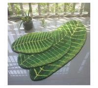 Alfombra Verde con Hojas for baño, tapete Antideslizante, Felpudo for la Puerta del Dormitorio, Sala de Estar, decoración hogar(500MMx1200MM)