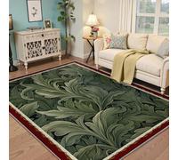 Alfombra Verde Zona Sala Estar Alfombras 60x120 Alfombras Bohemias Lavables Planta Tropical Enredadera Suave Resistente Manchas Interior Dormitorio Juegos Oficina Comedor decoración hogar