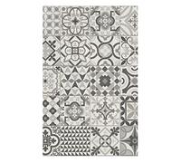 Alfombra vinílica hidráulica de baldosas Muy Larga Multicolor para Cocina, Pasillo, Aseo, dormitorios con revés PVC Antideslizante.